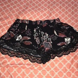 Cute Floral Boho Lounge Shorts